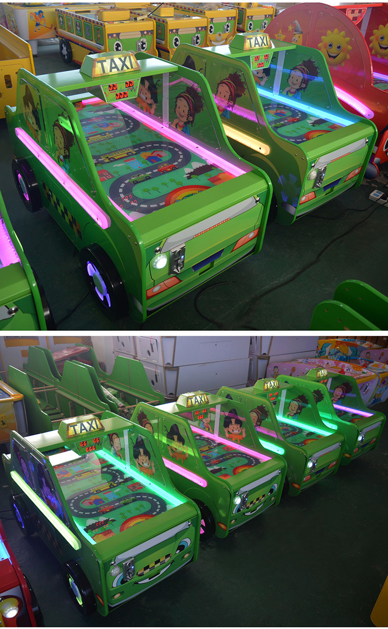 Indoor Commercial Arcade Gaming Machines Taxi Style Coin Operated Air Hockey Table