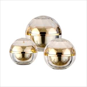China Diamond Shaped Empty Luxury Cosmetic Jars Plastic Cream Container wholesale