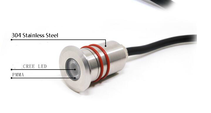 Mini Ground Solar Powered LED Lights , Outdoor Solar Yard Lights Silver Color
