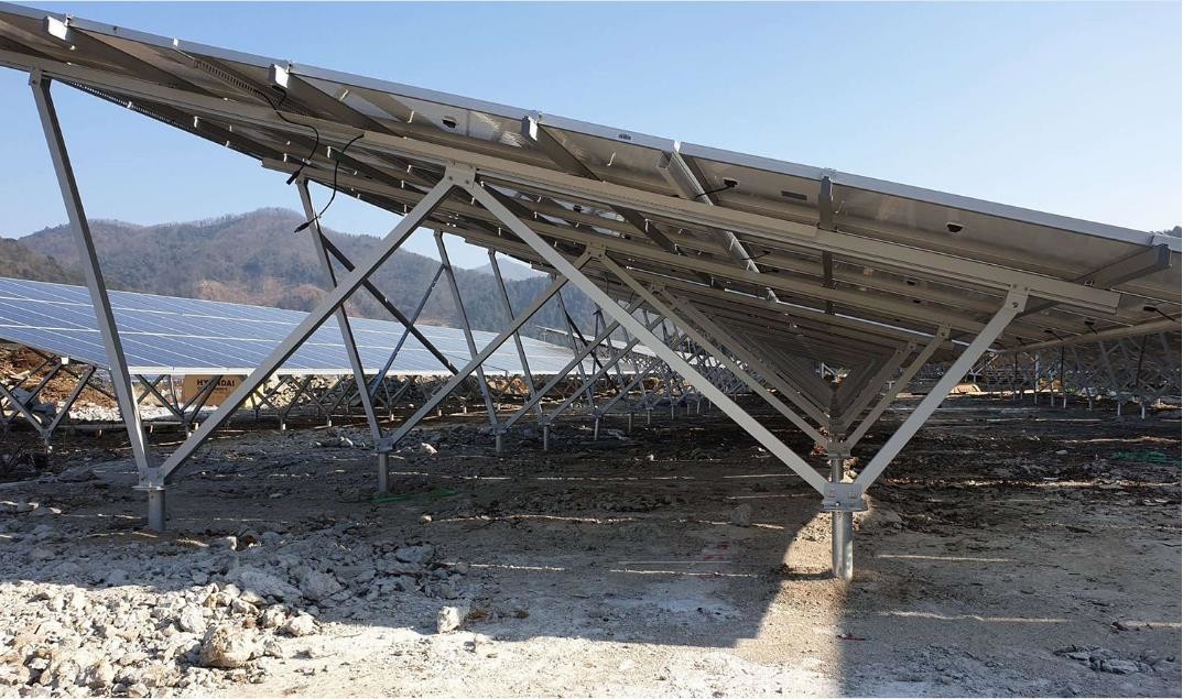 Thickness 0.5mm - 15mm Galvanized Steel solar ground mounting system solar bracket