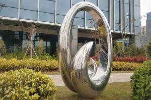 China Polished Contemporary 2.0m Height Abstract Metal Outdoor Sculpture wholesale