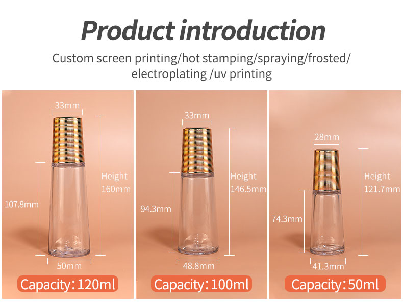 120ml 150ml PETG Bottle Triangle Thick Wall Cosmetic Jar Custom Logo Printing Accepted