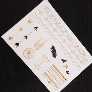 China Rosy gold metallic temporary tattoo wholesale