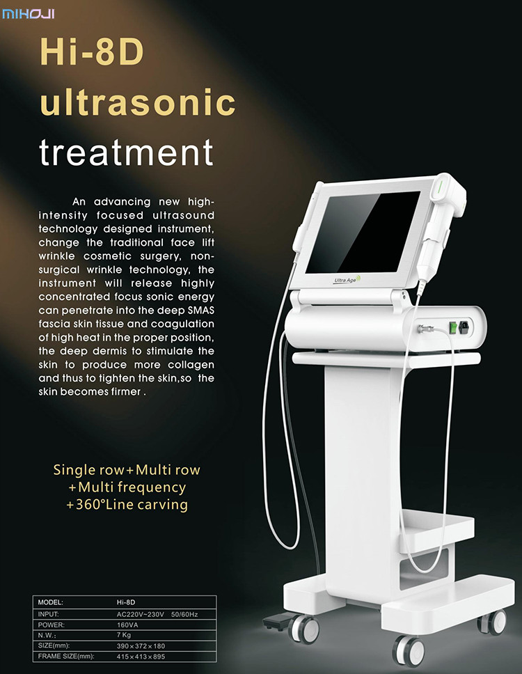 8D Hifu Body Machine Anti Aging 40000 Shots With High Energy Ultrasound