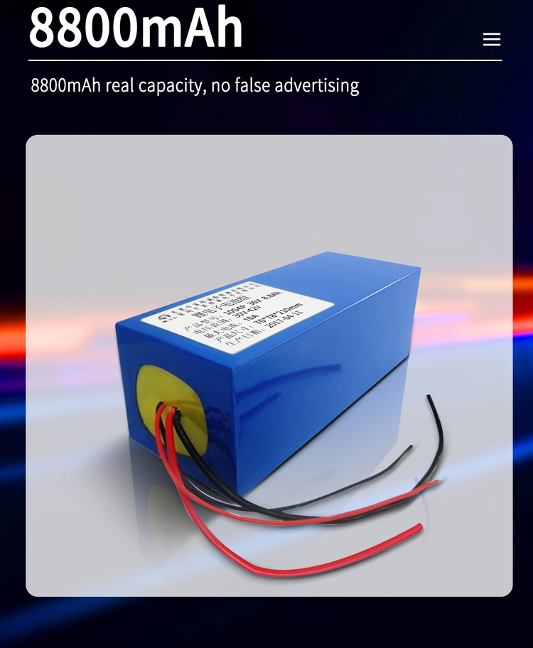 Photovoltaic Tracker 18650 Lithium Ion Rechargeable Battery 36v 10ah 8.8ah Electric Bike Battery Pack