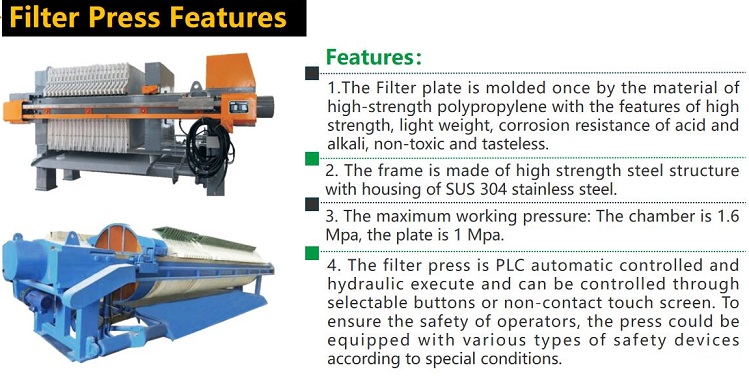 XM35/1000-U Filter Press Concrete Recycle System Batching Plant 495L 35m2
