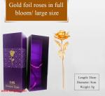 Creative Valentine's day craft Birthday wedding gift 24k gold foil plated rose