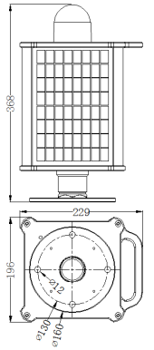Solar Warning Airport Taxiway Lights For No Access Zone/Dangerous Isolation Zone