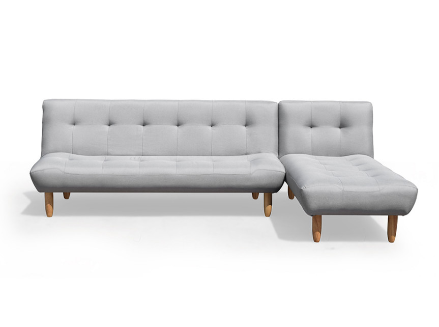 L Shaped Folding Sofa Bed Blue/Grey Polyester Upholstered Modern Sofa Bed Wholesale
