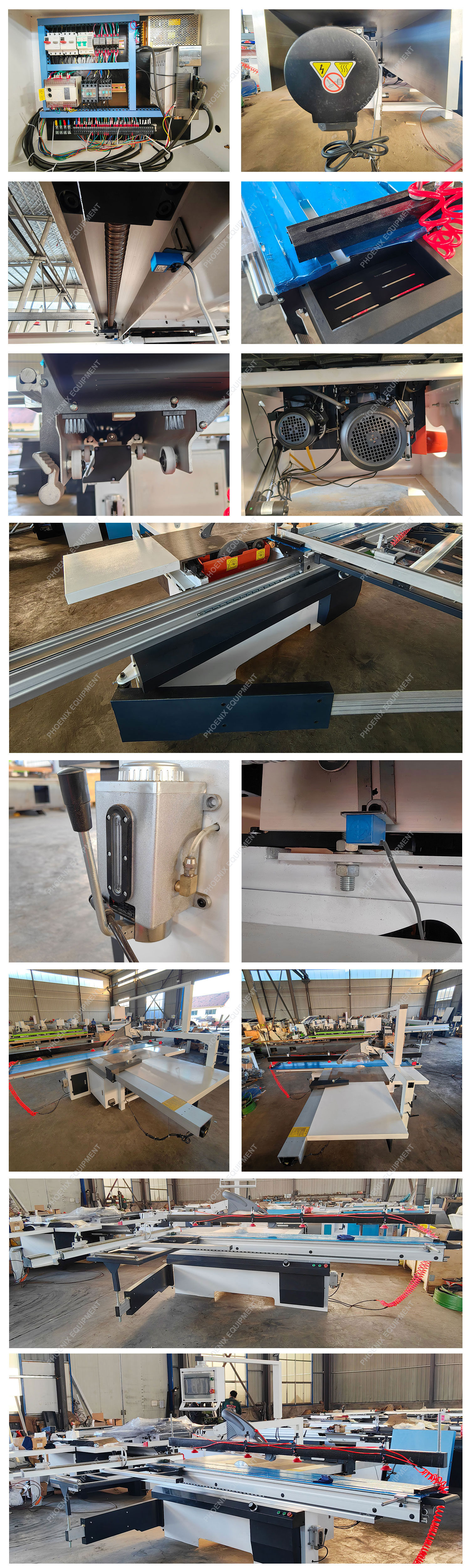 8000r/min Scoring Speed CNC-6132 Double Blade Sliding Table Saw for Construction Works