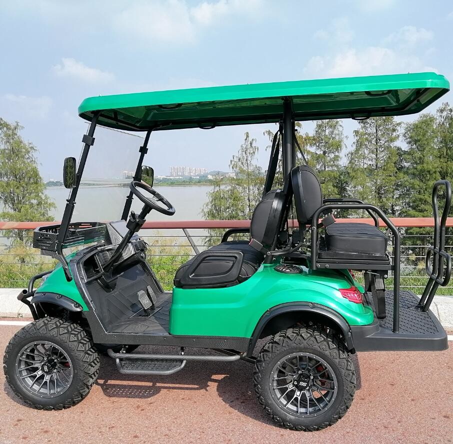 ODM Electric Lifted Golf Cart 10 Inch Screen 14 Inch Wheel 4 Seater