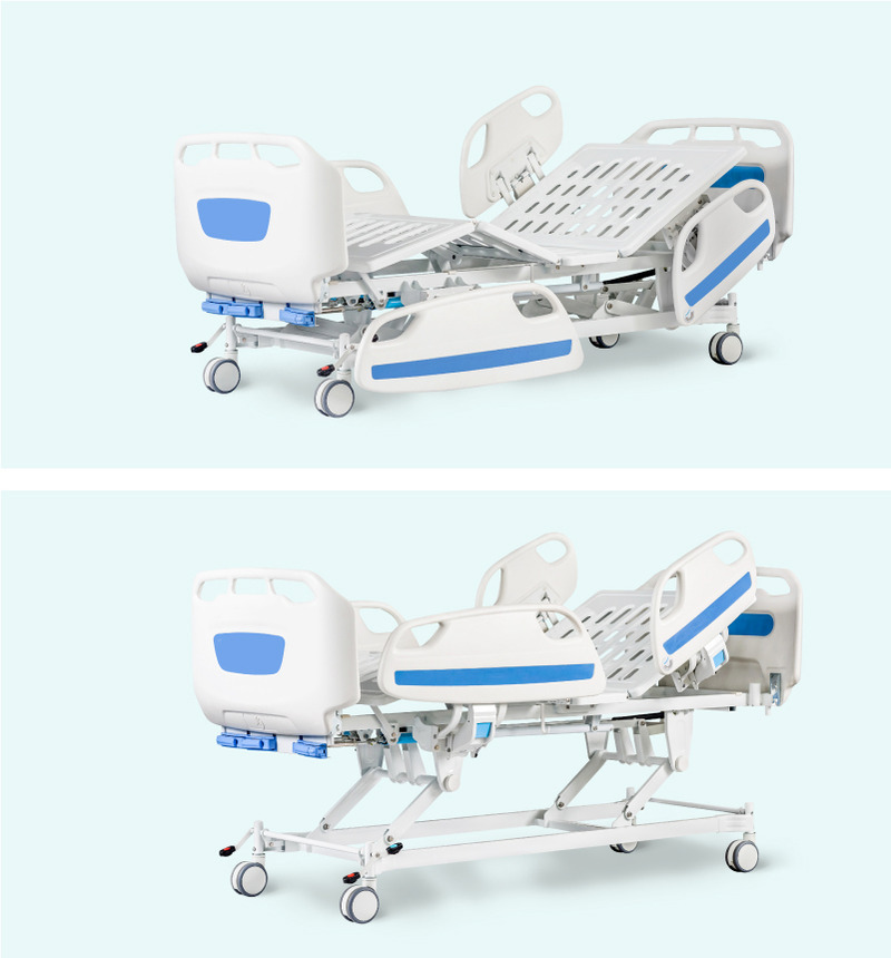 China Products Economic Icu Hospital Bed With Headboard And Guard Rails