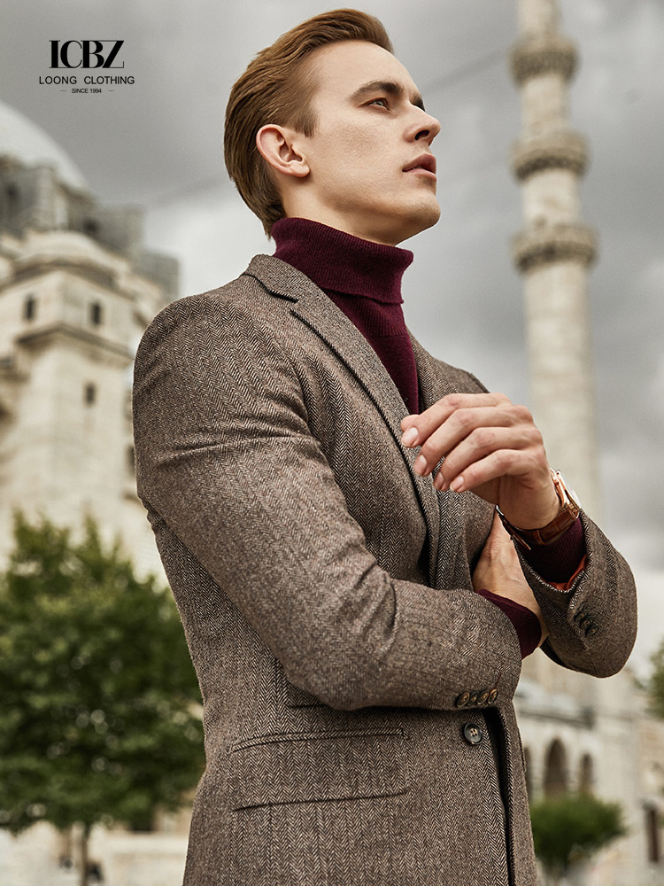 V-neck Collar Men's Blazer The Ultimate Choice for Spring and Autumn by Sidiou Group