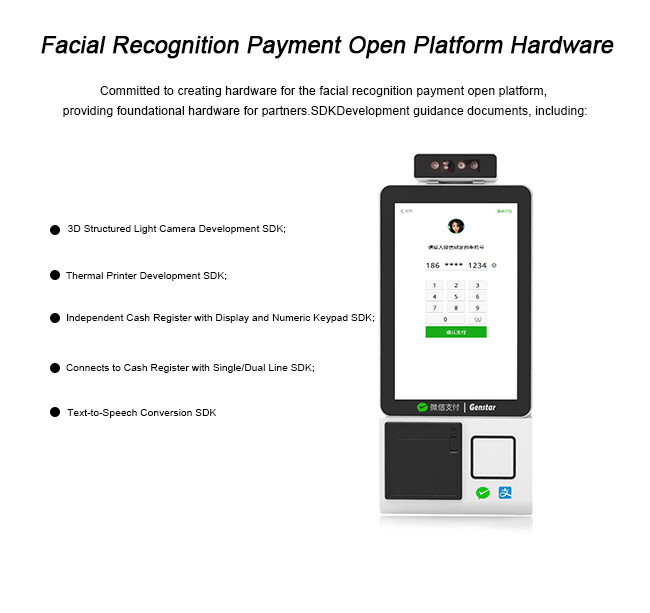 15.6" Restaurant Self Service Ordering Kiosk Self Service Kiosk Pos Dual Language