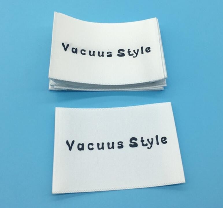 100% Cotton Clothing Custom Printed Clothing Labels Knitted Fabric