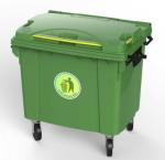 1100L Plastic recycling 1100 lts garbage container waste bins outdoor large dust