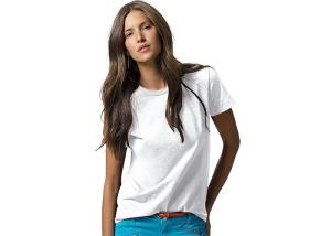 China Blank Cotton Casual T Shirts and Tops For Women / O Neck Ladies Tee wholesale