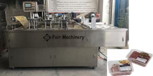 China 1800BPH Food Box Sealing Machine , VAC60 PLC Vacuum Nitrogen Sealer Machines wholesale
