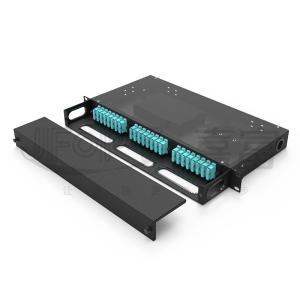 China 19 Inch Rack Mount Fiber Patch Panel 1U 48/72/96 Cores wholesale