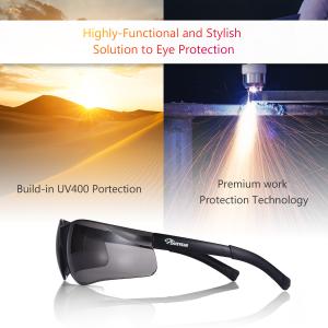 China Lightweight Anti-UV Black Safety Glasses ANSI Z87 Anti-UV SG001 Work Glasses wholesale