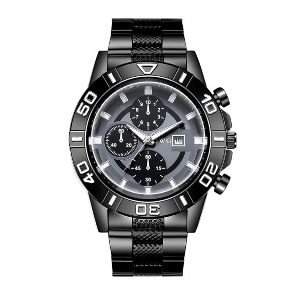 Customized Alloy Quartz Chronograph Watch Stainless Steel Waterproof Quartz