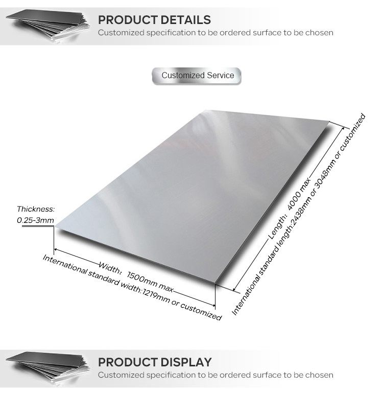 AISI 312 420 409 Stainless Steel Plate 0.3-3.0mm Thickness 2438mm Length