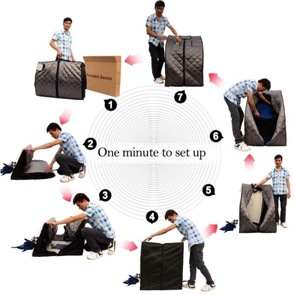 Folding Chair Personal Portable Low Price Hotsale Amazon Top Fir Infrared Sauna Detox Therapy Sauna Computer Control Panel Room EMF Sauna