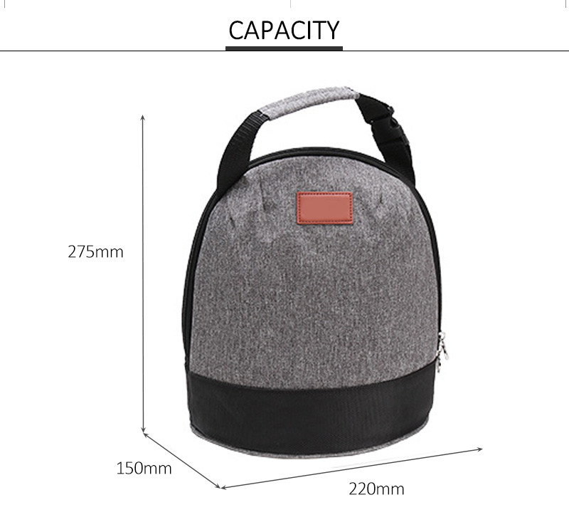 Adjustable Shoulder Thermal Food Soft Insulated Lunch Cooler Bag