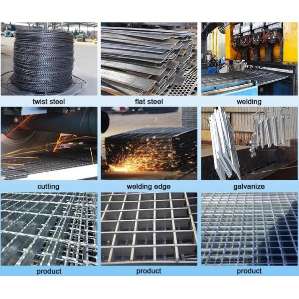 Q235 Pressed 32*3mm Galvanized Steel Grating For Stair Treads / Walkway