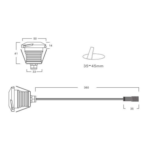IP67 LED Outdoor Led Floor Lights Side Lamp Dimming
