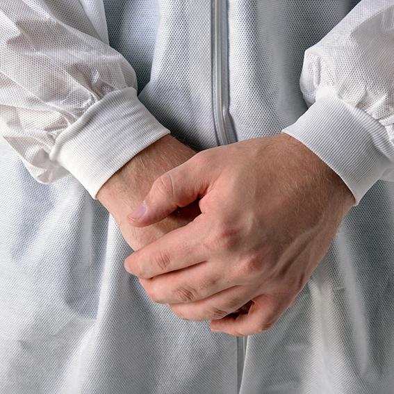Waterproof Disposable Protective Coverall Soft Hand Feeling Prevent Pollution