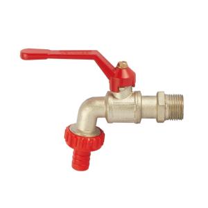 China OEM 1/2 3/4 Inch Brass Bibcock Valve With Plastic Handle 2 years Warranty wholesale