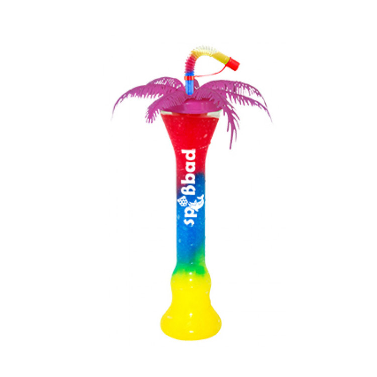 Palm Tree Party Yard Cups Drinking Bottle With Straw 0.5L