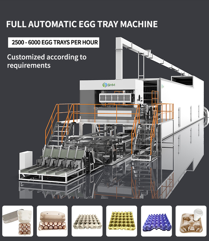 Compact Paper Tray Making Machine precise Pulp Tray Forming Machine