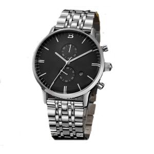 China Men's Wrist Watch OEM 5 ATM Water Resistant Stainless Steel Multifunction Wrist Watch ,fashion watch quartz watch wholesale