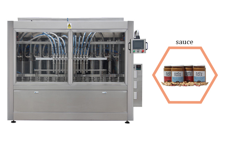 100-1000ml Hot Sauce Bottling Machine Panasonic Servo Motor Driven