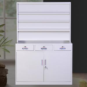 China Stainless Steel Medicine Display Cabinet 0.5mm Thickness With Swing Door wholesale