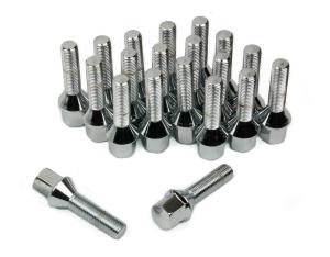 China Durable Chrome Wheel Lug Bolts Shank Conical Seat Fit BMW 230i / 420i / 430i wholesale