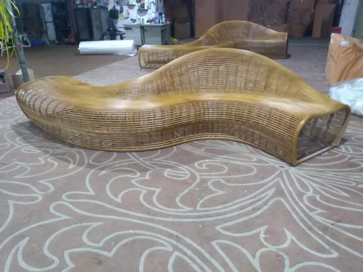 Custom Design Outdoor Rattan Sofa 100% Hand Woven Mall Furniture Random Combination