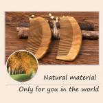 Natural Handmade Wooden Comb Anti Static Green Sandalwood Comb
