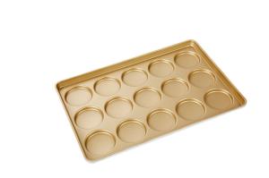 China 15 Cavity 600x400x30mm PTFE Hamburger Bun Baking Pan wholesale