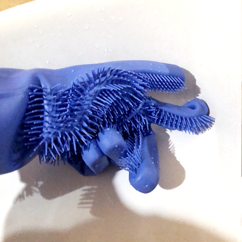 2018 high quality durable soft best seller in amazon accessory kitchen household silicone washing rubber gloves