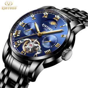 China KINYUED watch own brand mens watches in wristwatches manufacturer tourbillon mechanical wristwatch wholesale