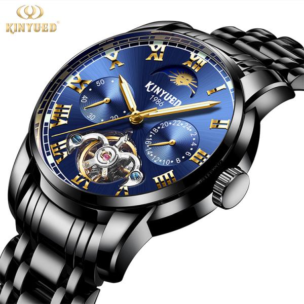 KINYUED watch own brand mens watches in wristwatches manufacturer tourbillon