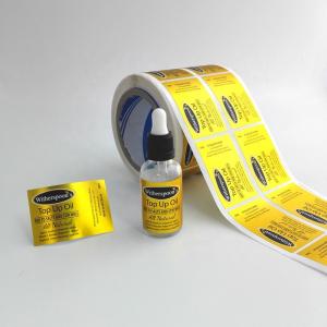 China Heat Resistant PVC Vinyl Sticker 3.5x7.6cm 30ml Dropper Bottle Labels wholesale
