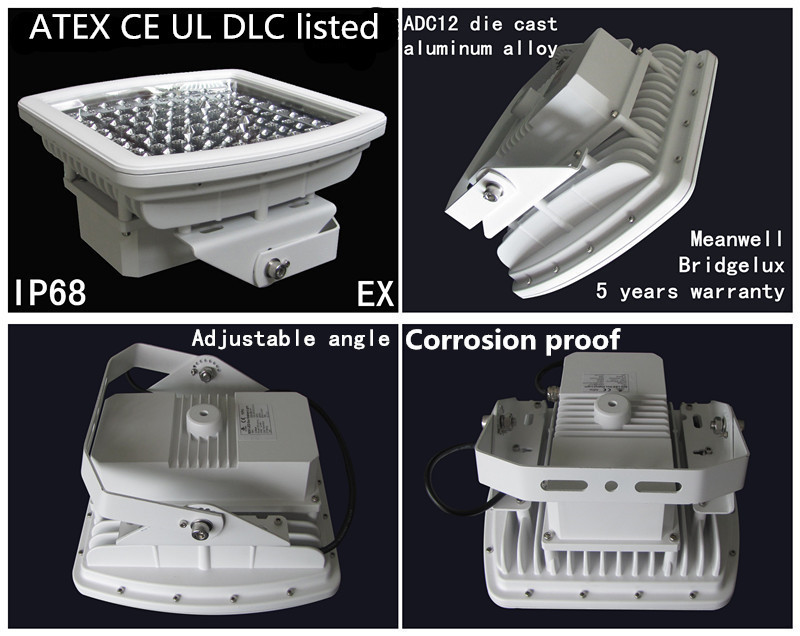 UL844/ATEX 20-185W LED Explosion Proof light IP68,Explosion Proof street flood light fixture manufactory