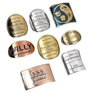 China Wine Bottle CMYK Metal Wine Labels Aluminum Foil Sticker Embossed 3D Sticker wholesale