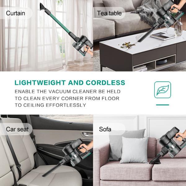 Handheld Cordless Vacuum Cleaner Powerful Suction 2 In 1 Cordless For Hard Floor