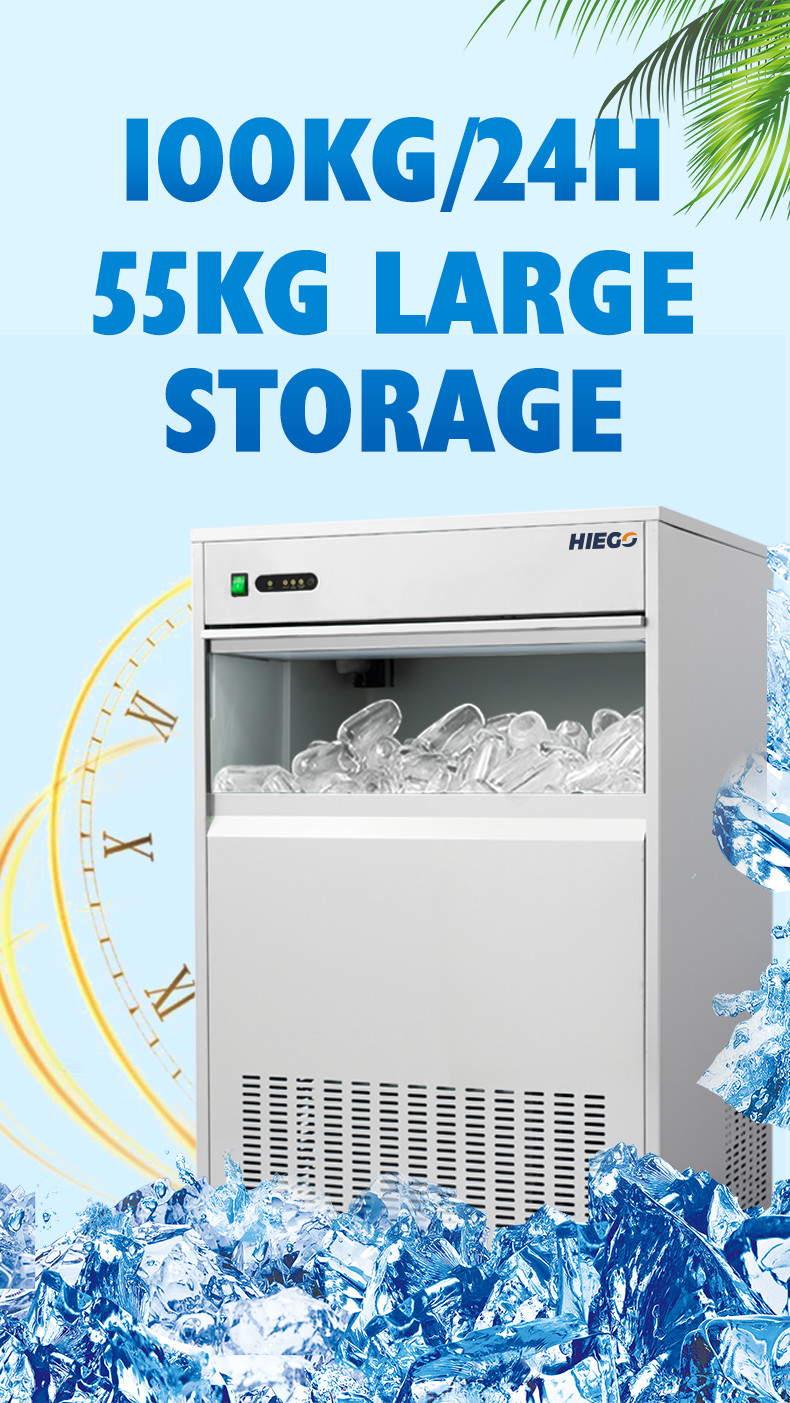 50kg Kitchen Ice Machine Commercial Portable Pellet Ice Machine R134a