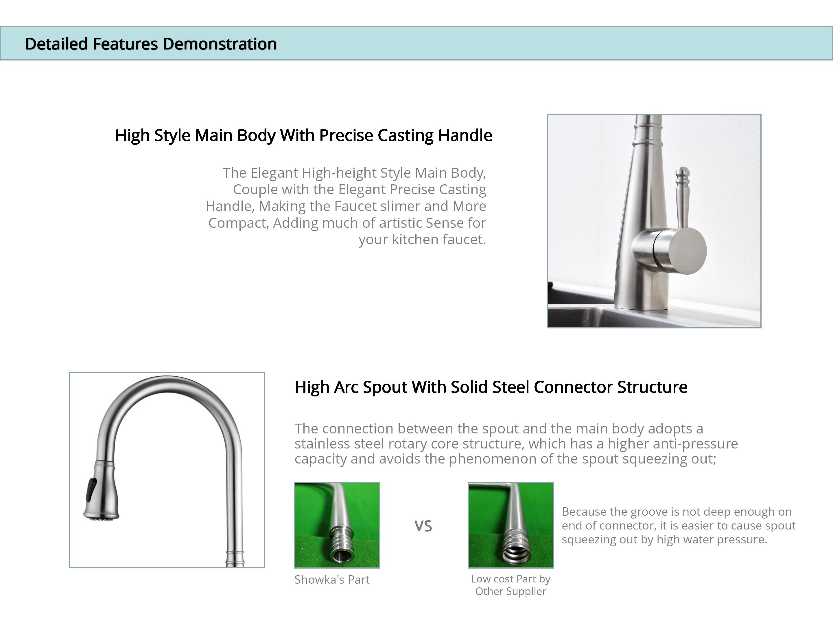 Innovation Sensor Smart Kitchen Faucet SUS304 Solid Stainless Steel Taps